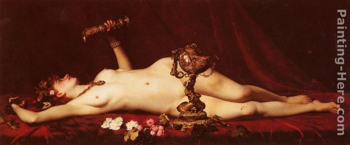 Adolphe Alexandre Lesrel Bacchante Enivree